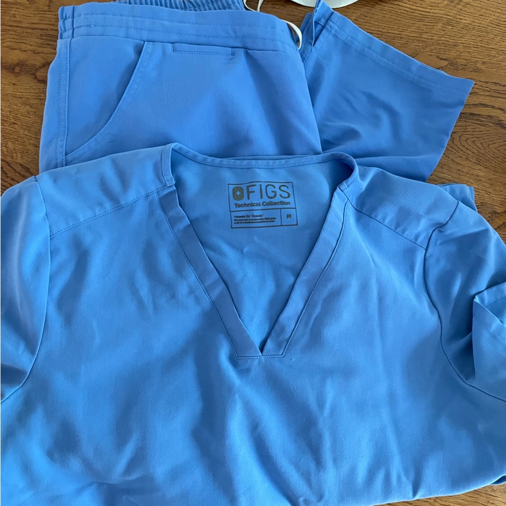 Figs Brown and Blue Pants & Jumpsuit